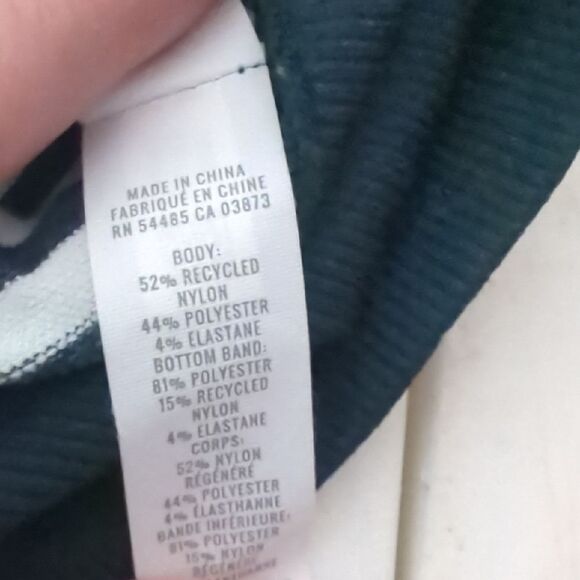 Aerie Green and White Striped Crop Top - Picture 5 of 5